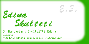 edina skulteti business card